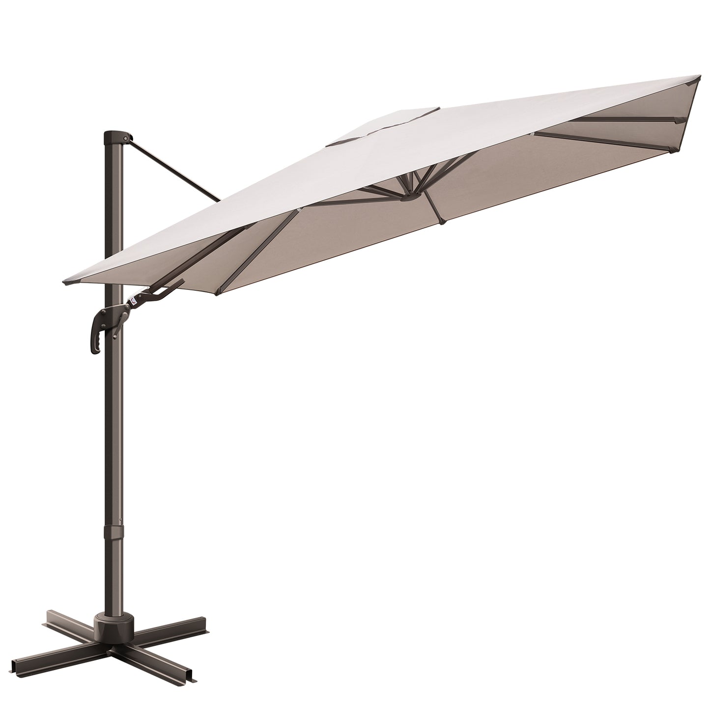 10x10ft Square Outdoor Patio Umbrella Offset Cantilever Umbrella,Beige