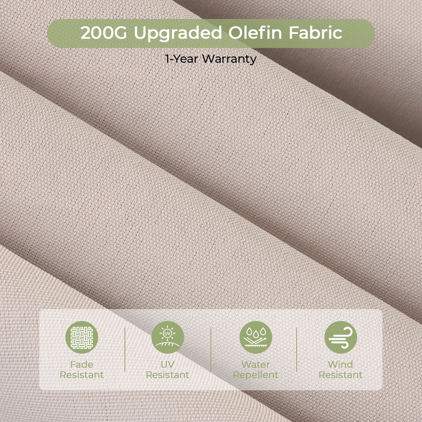 10ft Hanging Offset Cantilever Umbrella w/ Olefin Canopy, Champagne