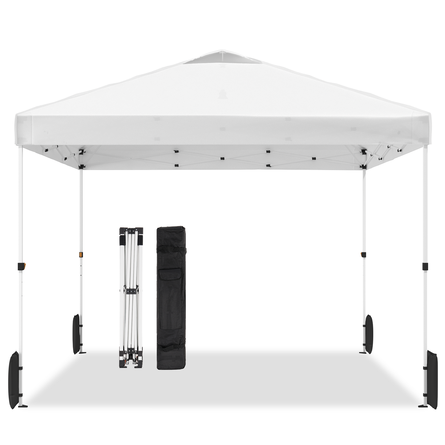 10'x 10' Pop up Canopy WhitePortable Straight Leg Instant Canopy Tent