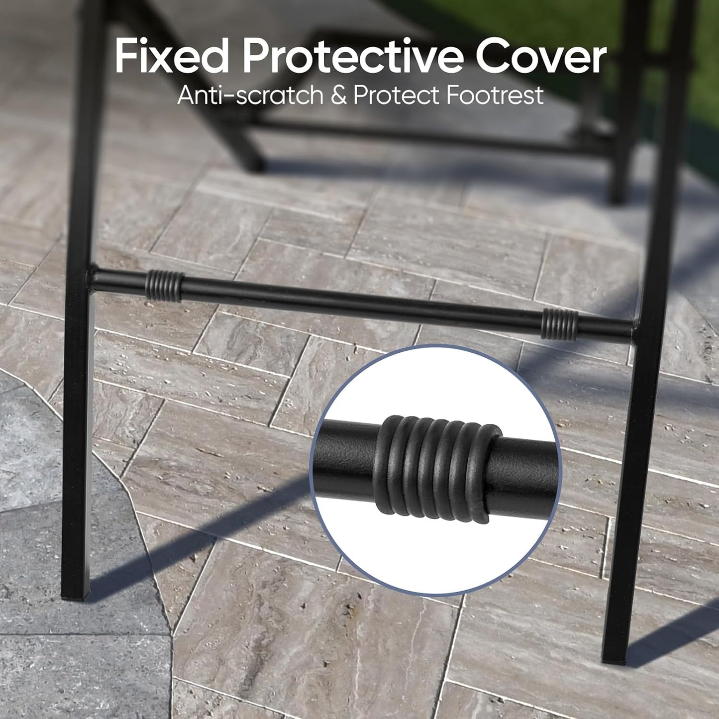 4 Piece Patio Folding Chairs, Portable Foldable Outdoor Bar Chair