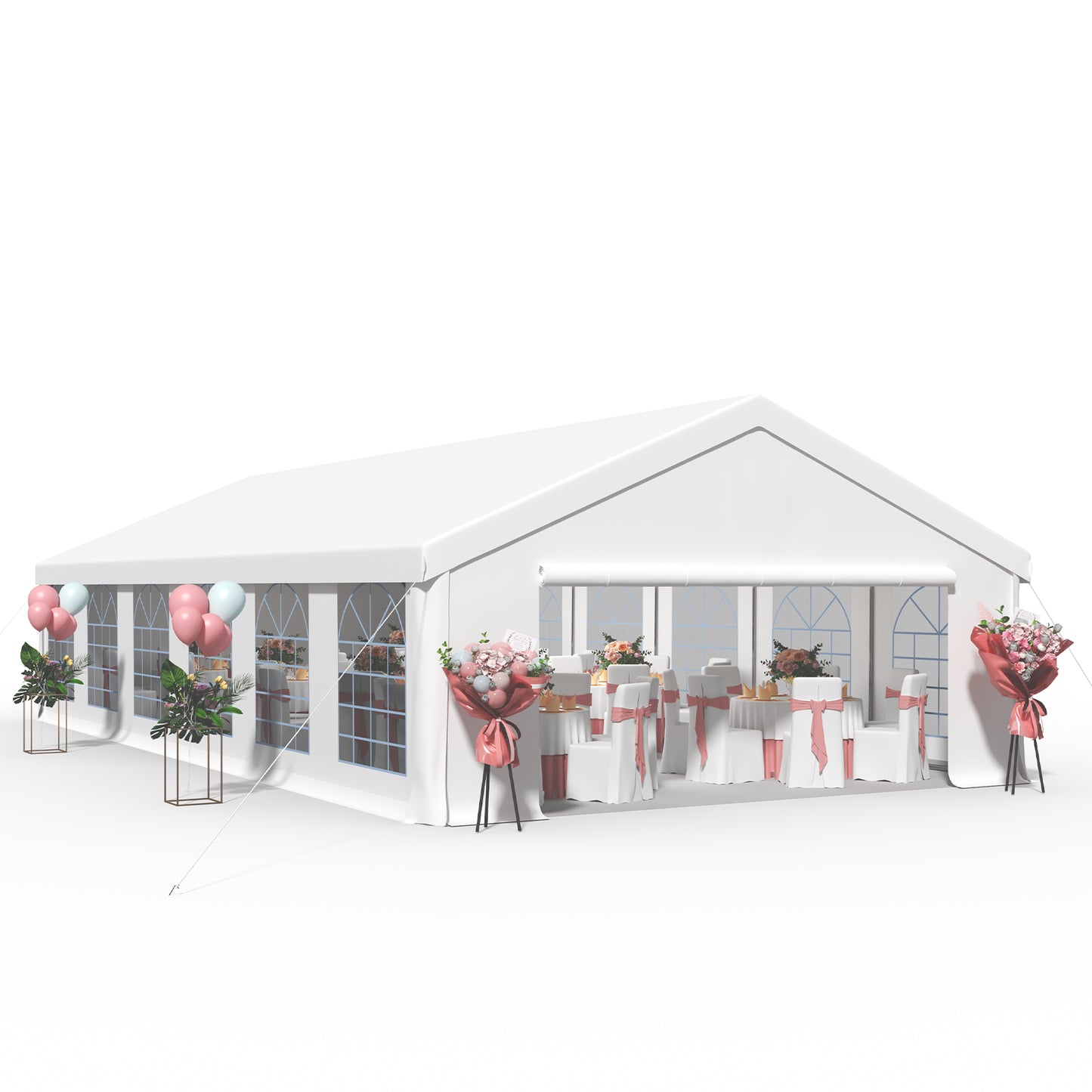 20x40ft Party Tent Heavy Duty with Removable Sidewalls and Sandbags